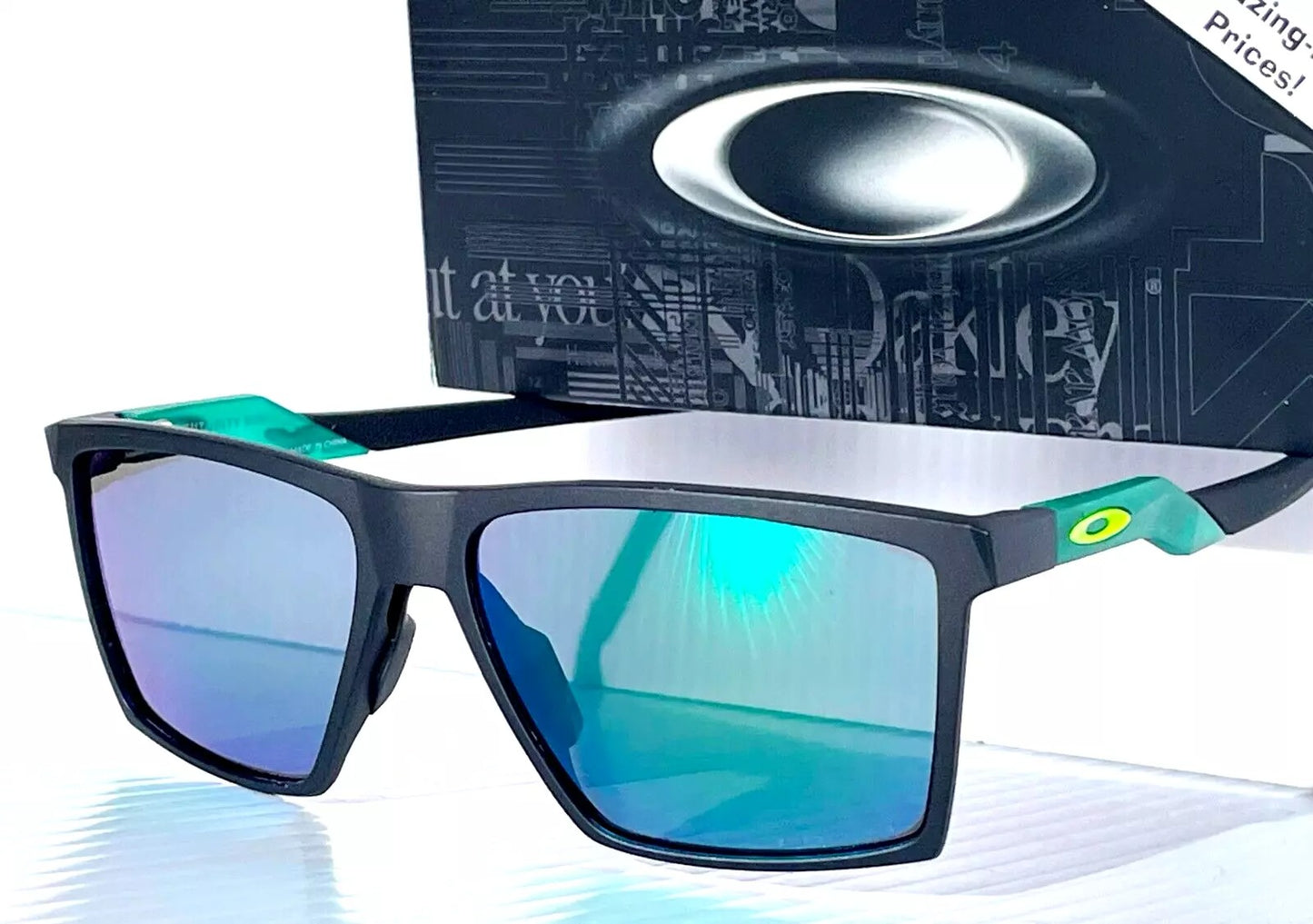 Oakley FUTURITY SUN Satin Black Frame PRIZM Jade Lens Sunglass 9482-02