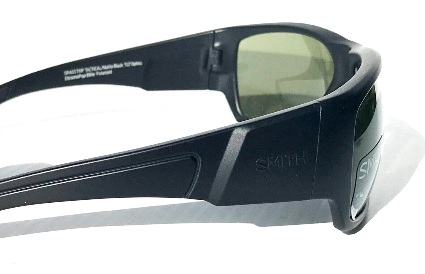 Smith Optics DRAGSTRIP TACTICAL Matte Black Frame ChromaPop POLARIZED Gray Green Lens Sunglass