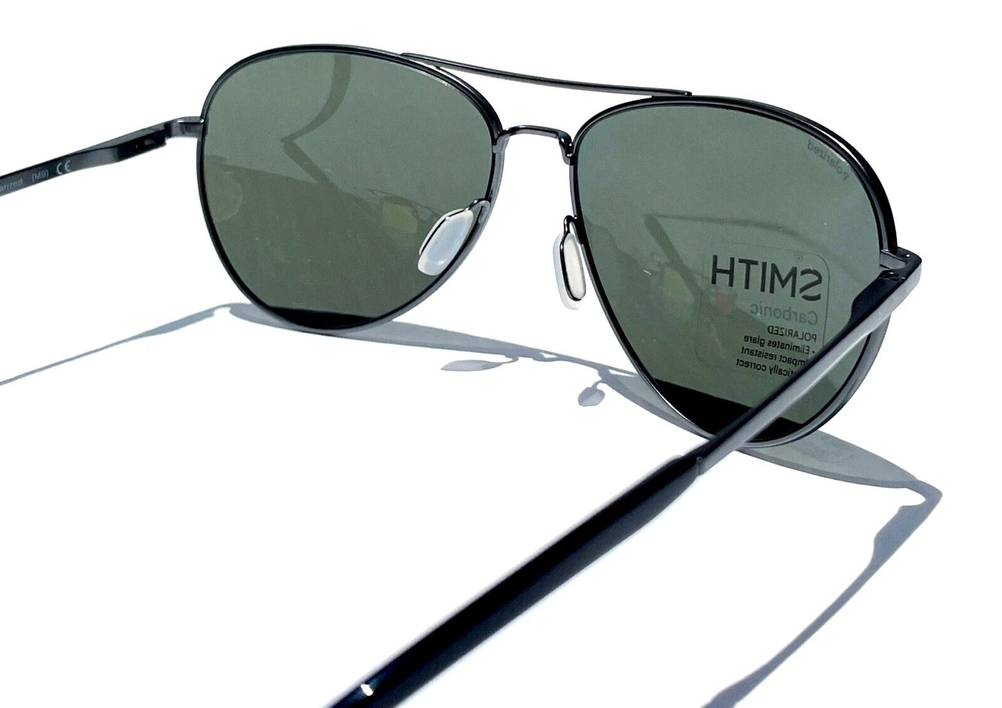 Smith Optics LAYBACK Matte Gunmetal Frame Carbonic POLARIZED Grey Green Lens Sunglass R80