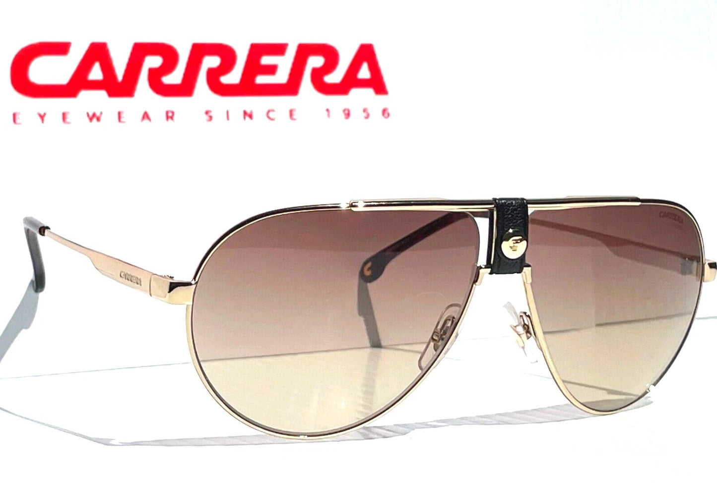 CARRERA Polished Gold Havana Frame Brown Gradient Lens Sunglass 1033/S 06J