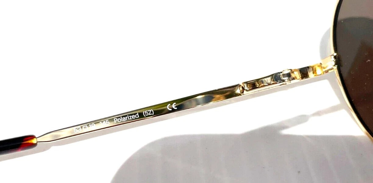Smith Optics PREP Shiny Gold Frame Carbonic POLARIZED Green Mirror Lens Sunglass 5Z