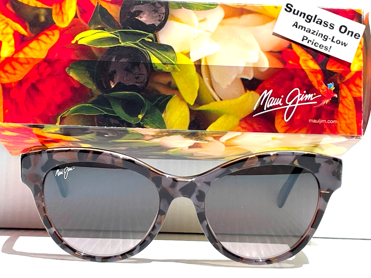 Maui Jim KUUIPO Dove Tortoise Frame POLARIZED Grey GLASS lens Sunglass GS799-27A