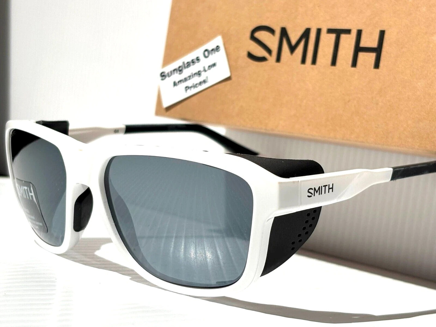 Smith Optics EMBARK White Frame ChromaPop POLARIZED Platinum Mirror Lens Sunglass