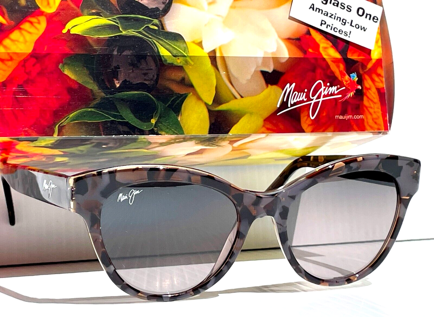 Maui Jim KUUIPO Dove Tortoise Frame POLARIZED Grey GLASS lens Sunglass GS799-27A