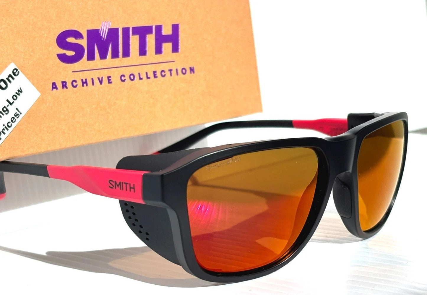 Smith Optics EMBARK Matte Black Horizon Red Frame ChromaPop POLARIZED Red Mirror Sunglass