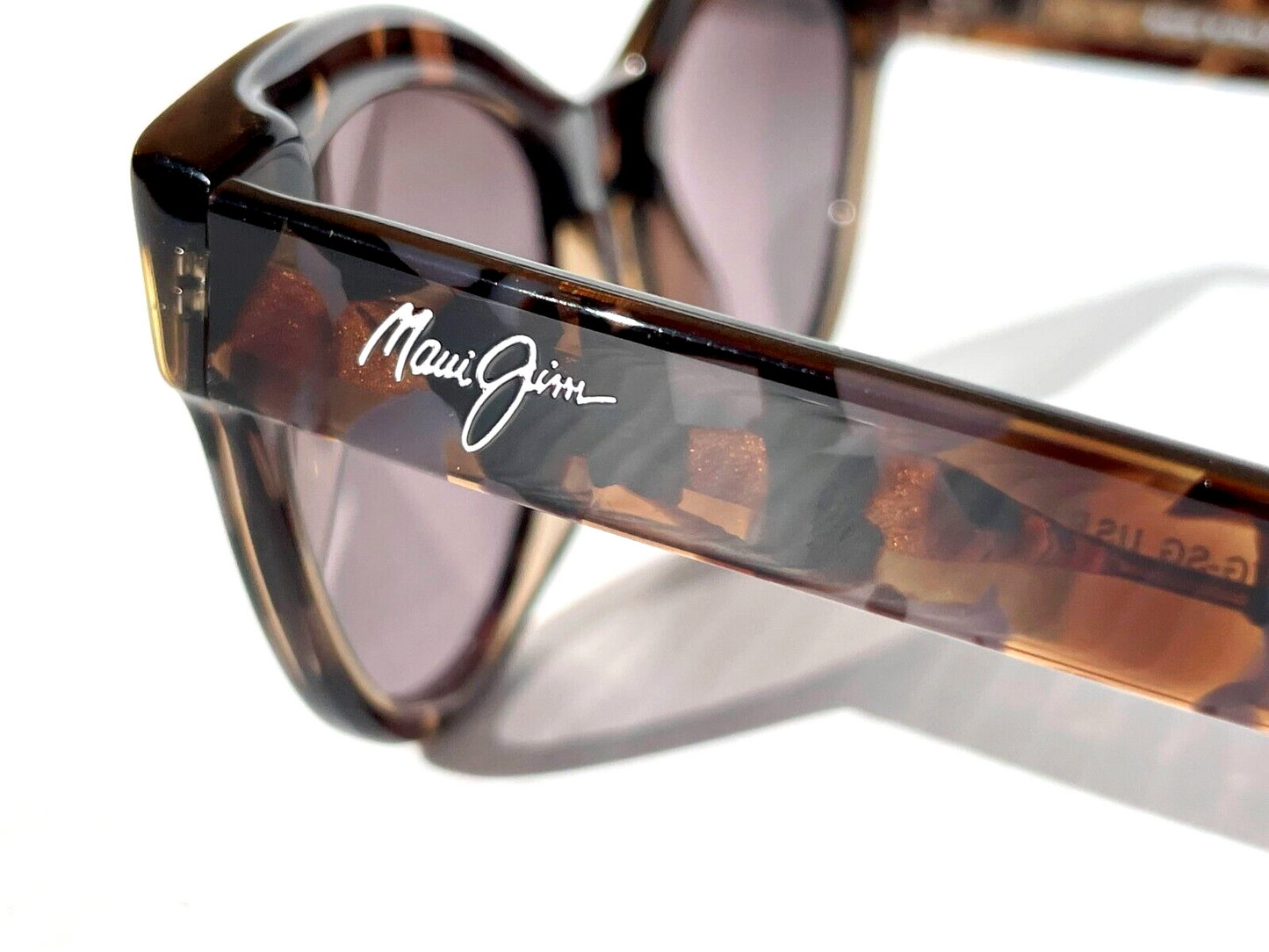 Maui Jim KUUIPO Dove Tortoise Frame POLARIZED Grey GLASS lens Sunglass GS799-27A