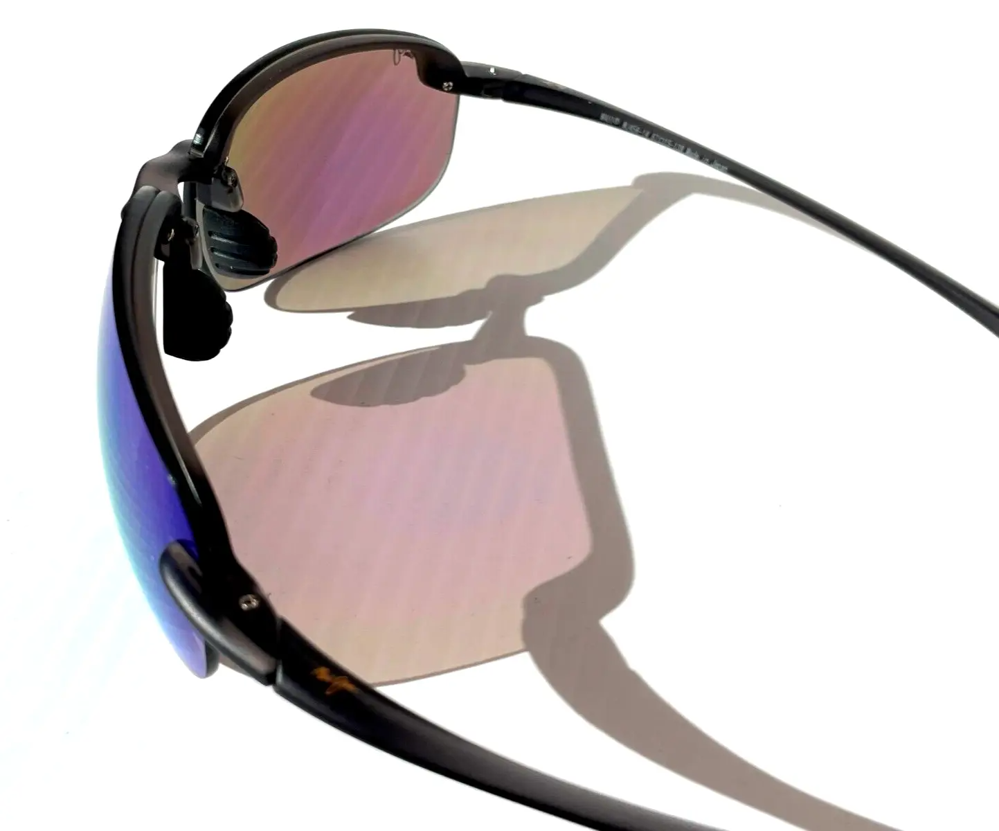 Maui Jim HOOKIPA XL Matte Black POLARIZED Maui Green Lens Sunglass GM456-14