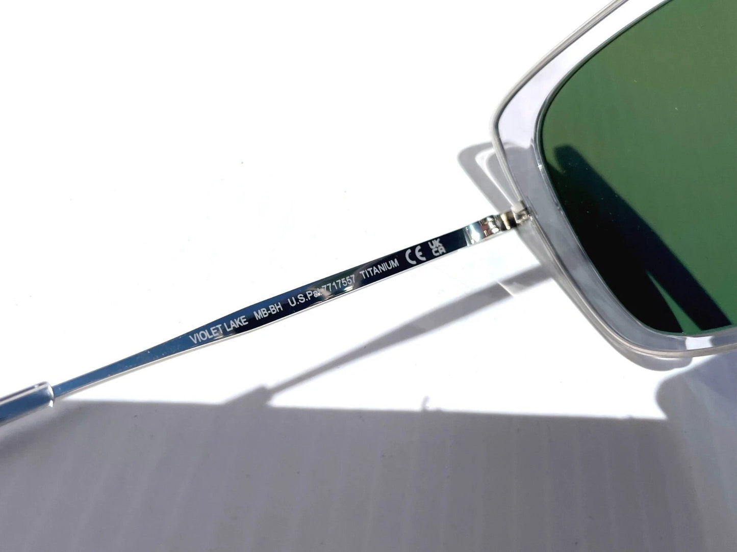 Maui Jim VIOLET LAKE Transparent Clear Frame POLARIZED Maui Blue Lens Sunglass B843-11