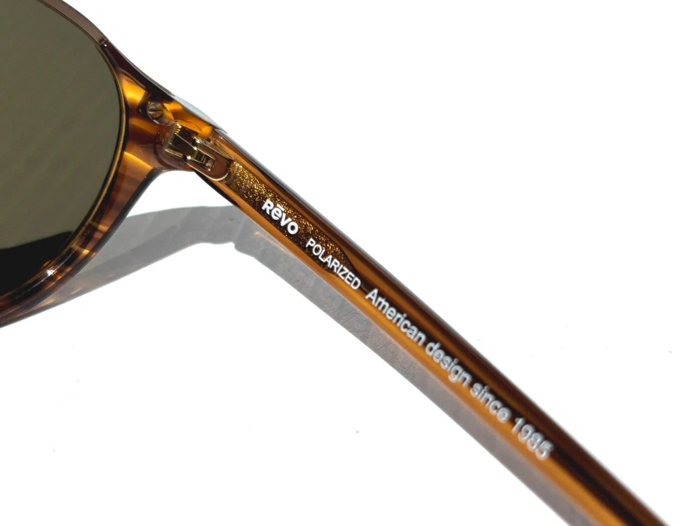 REVO NOLITA Amber Horn POLARIZED Champagne Gold Lens Sunglass RE 2200 11 CH
