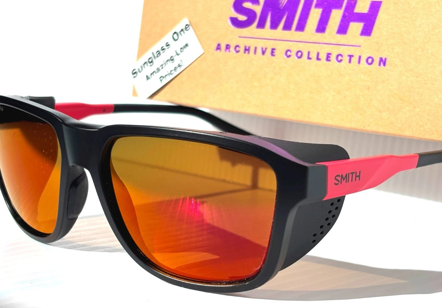 Smith Optics EMBARK Matte Black Horizon Red Frame ChromaPop POLARIZED Red Mirror Sunglass