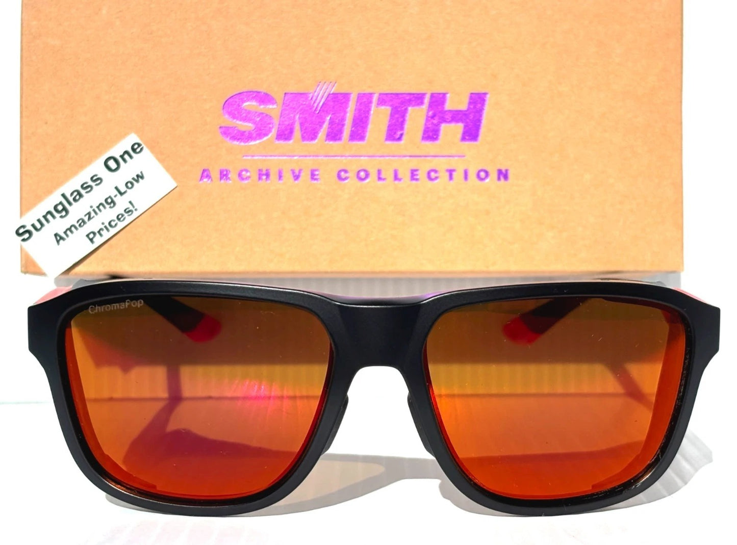 Smith Optics EMBARK Matte Black Horizon Red Frame ChromaPop POLARIZED Red Mirror Sunglass