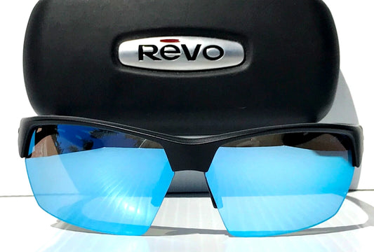 REVO JETT Matte Black POLARIZED Blue Water Lens Sunglass RE 1167 01 BLP