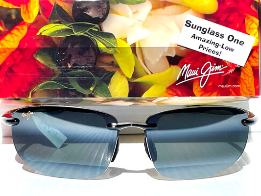 Maui Jim HOOKIPA Gloss Black POLARIZED Grey Lens Sunglass 407N-02