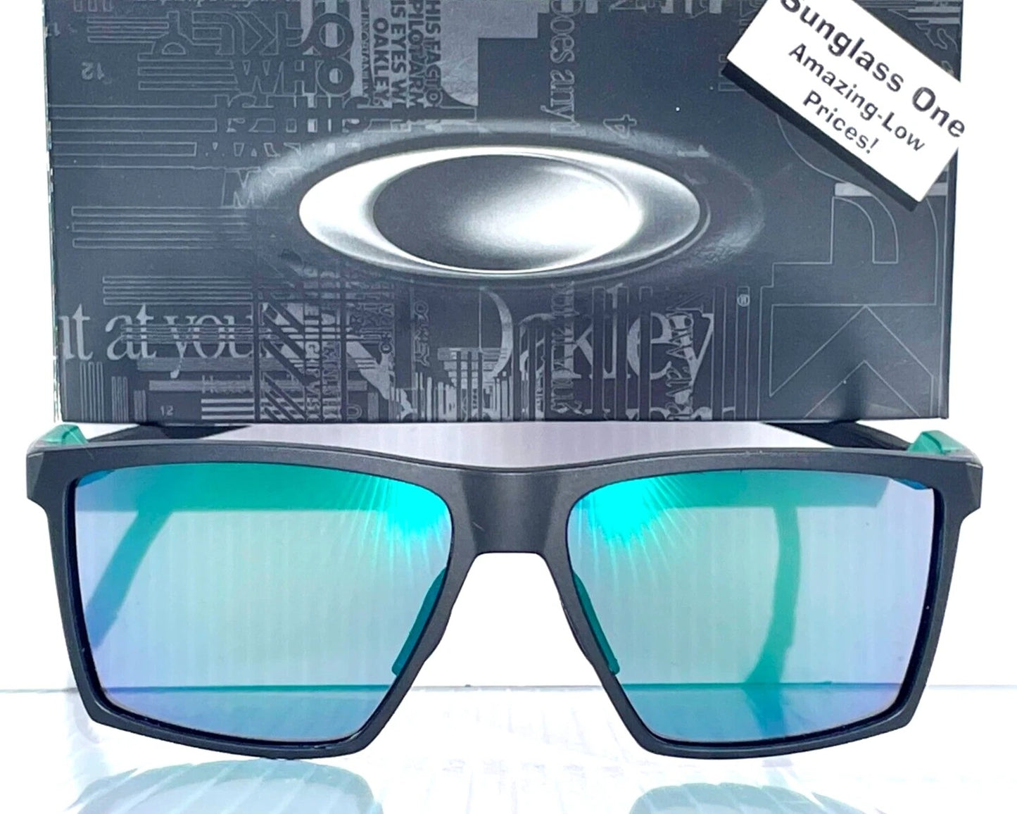 Oakley FUTURITY SUN Satin Black Frame PRIZM Jade Lens Sunglass 9482-02