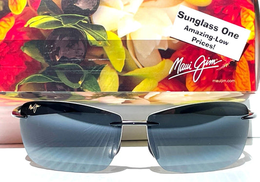 Maui Jim LIGHTHOUSE Gloss Black Frame POLARIZED Grey Lens Sunglass 423-02