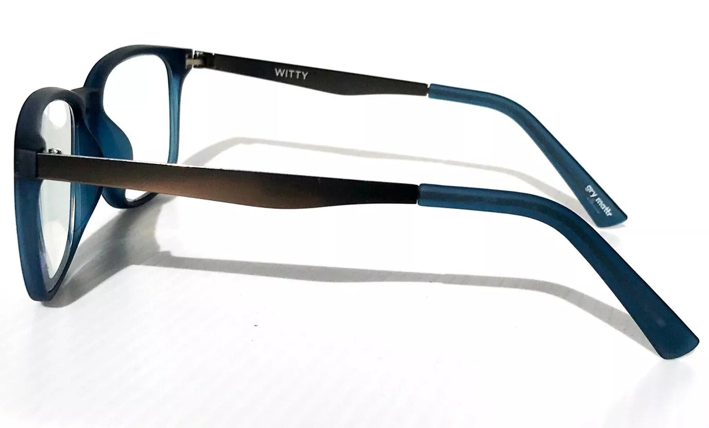 Gry Mattr DESIGNER READERS Slate Blue Frame WITTY Blue Light Blocking Eyewear