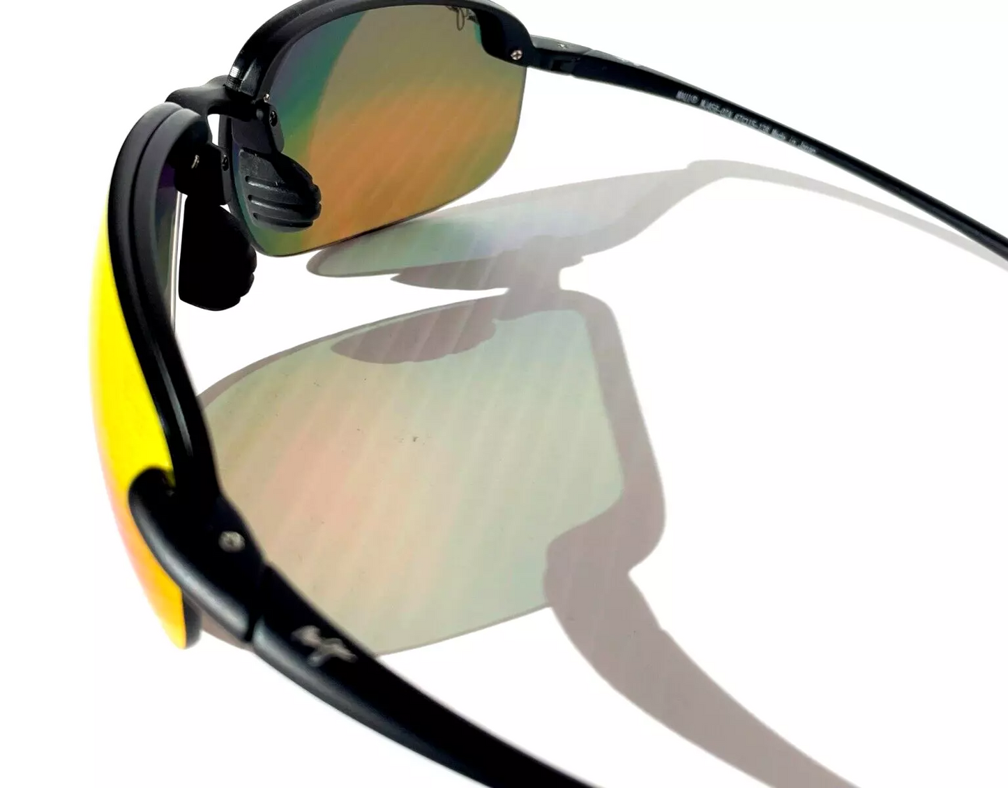Maui Jim HOOKIPA XL Matte Black POLARIZED Lava Ruby Lens Sunglass RM456-02A