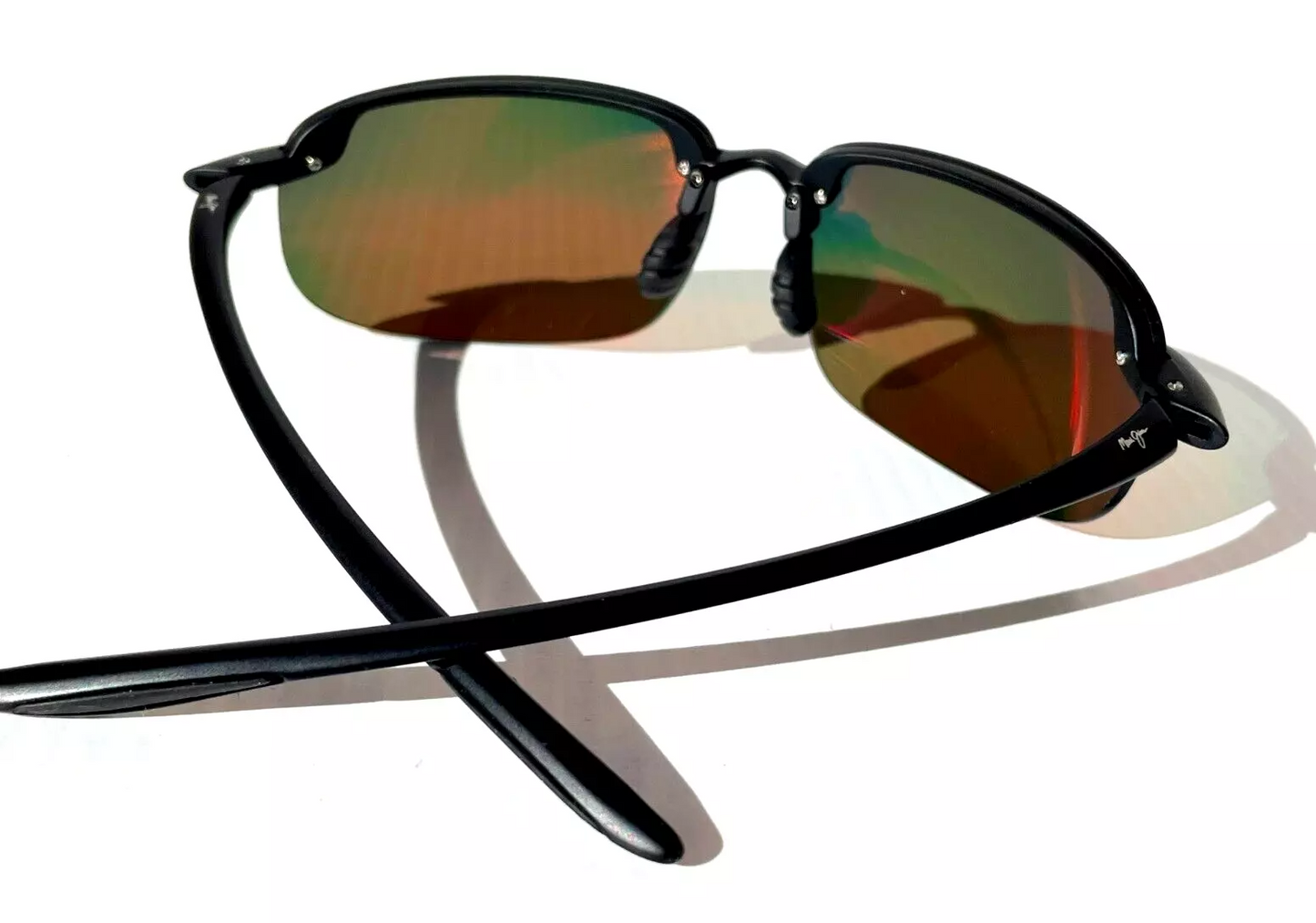 Maui Jim HOOKIPA XL Matte Black POLARIZED Lava Ruby Lens Sunglass RM456-02A