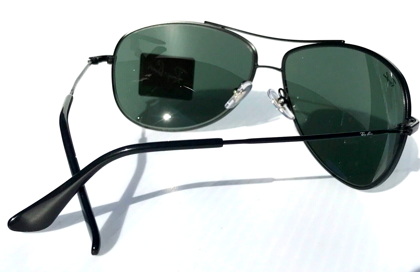Ray Ban Matte Black AVIATOR Frame Gray Green Lens Sunglass RB 3293 006/71