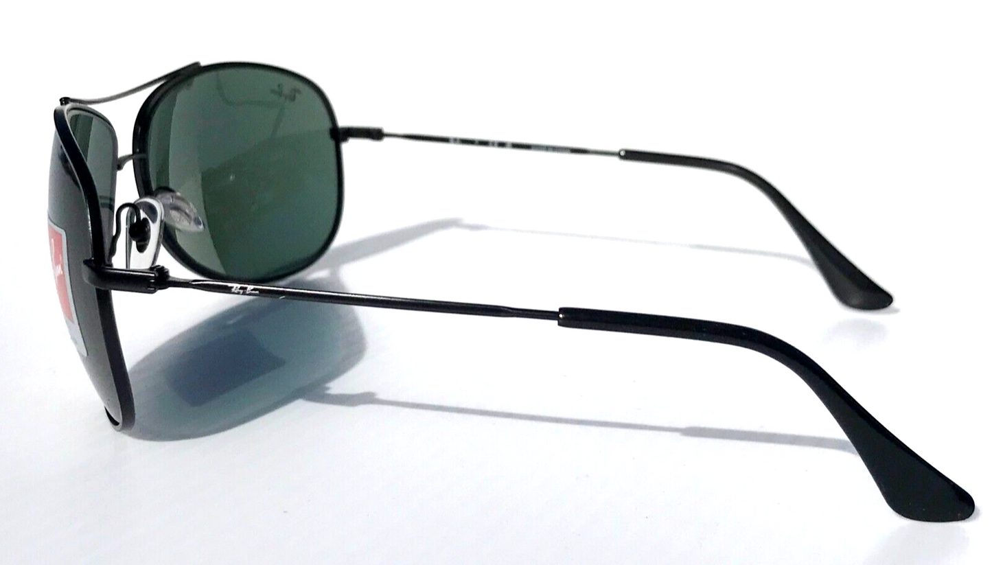 Ray Ban Matte Black AVIATOR Frame Gray Green Lens Sunglass RB 3293 006/71