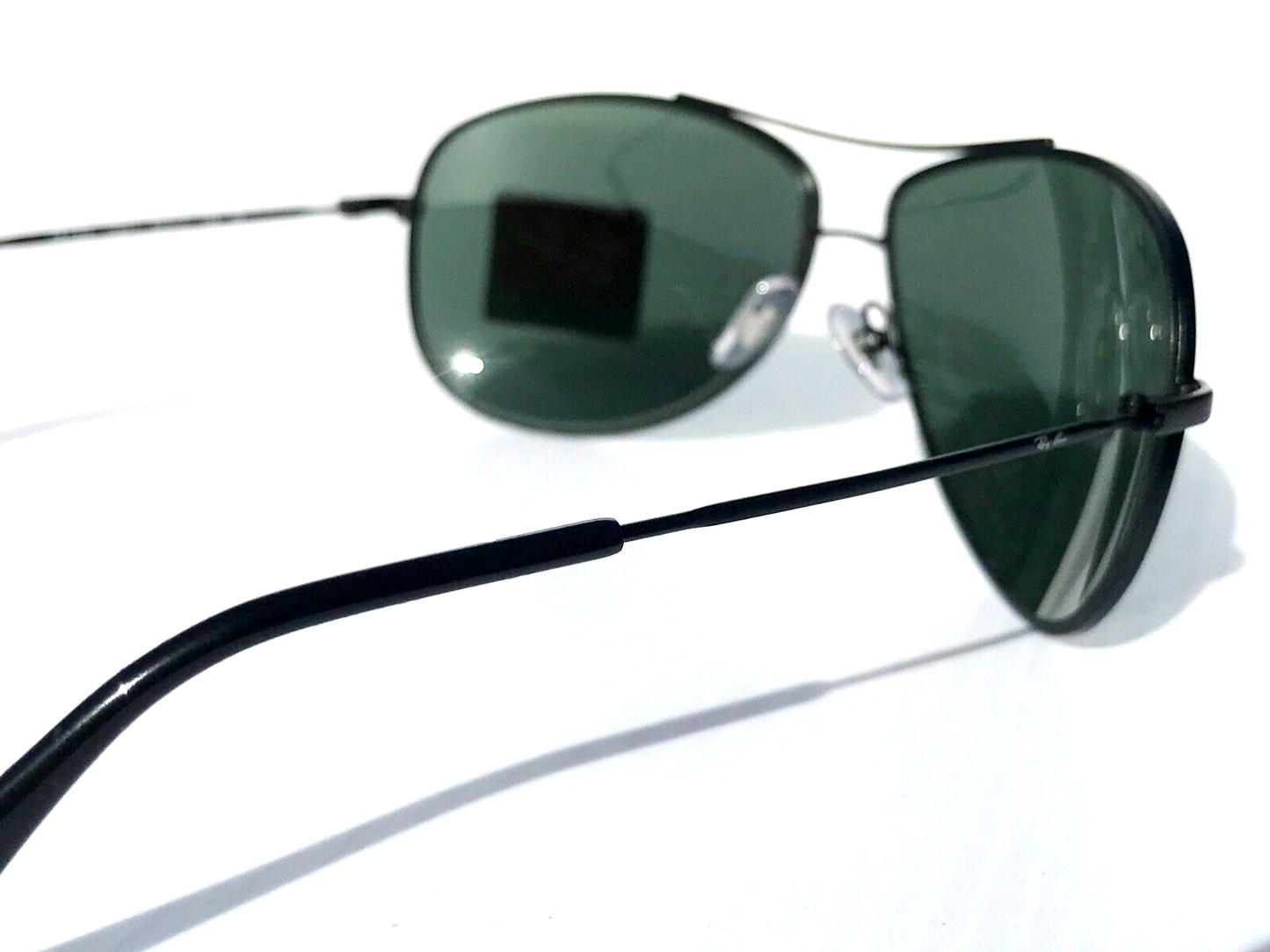 Ray Ban Matte Black AVIATOR Frame Gray Green Lens Sunglass RB 3293 006/71