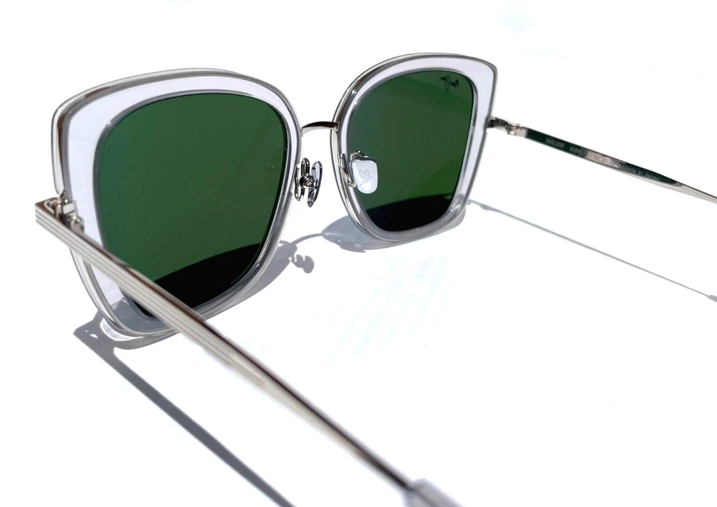 Maui Jim VIOLET LAKE Transparent Clear Frame POLARIZED Maui Blue Lens Sunglass B843-11
