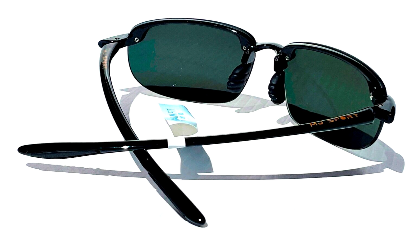 Maui Jim HOOKIPA Gloss Black POLARIZED Grey Lens Sunglass 407N-02