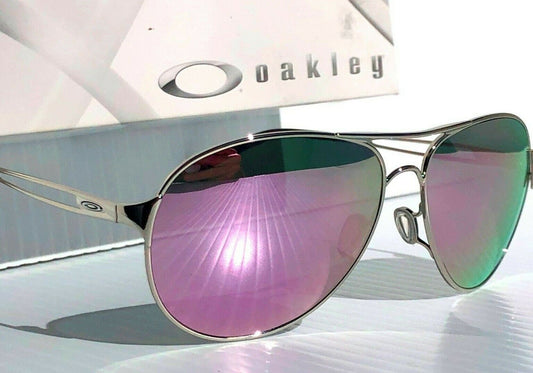 Oakley CAVEAT in Silver Frame with POLARIZED Galaxy Rose Gold lens Sunglasses oo4054 - Two-Lens Bundle!