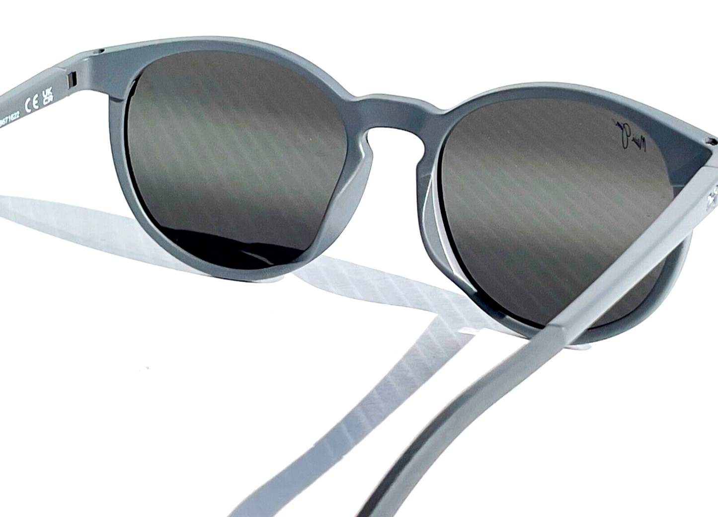 Maui Jim KIAWE Grey Woodgrain Stripe POLARIZED Grey GLASS Sunglass 809-11D