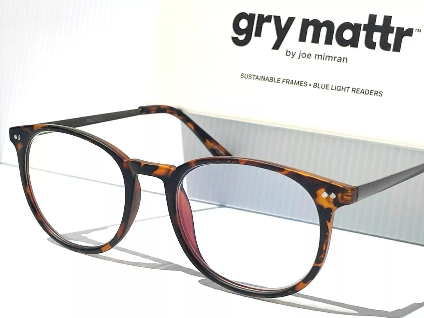 Gry Mattr DESIGNER READERS Tortoise Frame PRACTICAL Blue Light Blocking Eyewear