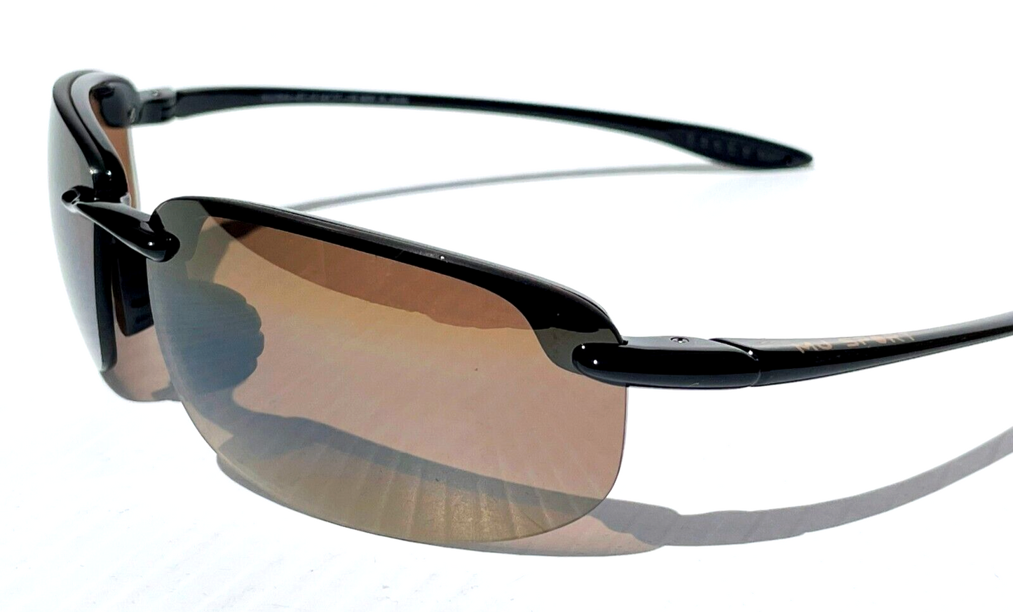 Maui Jim HOOKIPA Gloss Black Frames POLARIZED HCL Bronze Lens Sunglass H407-02