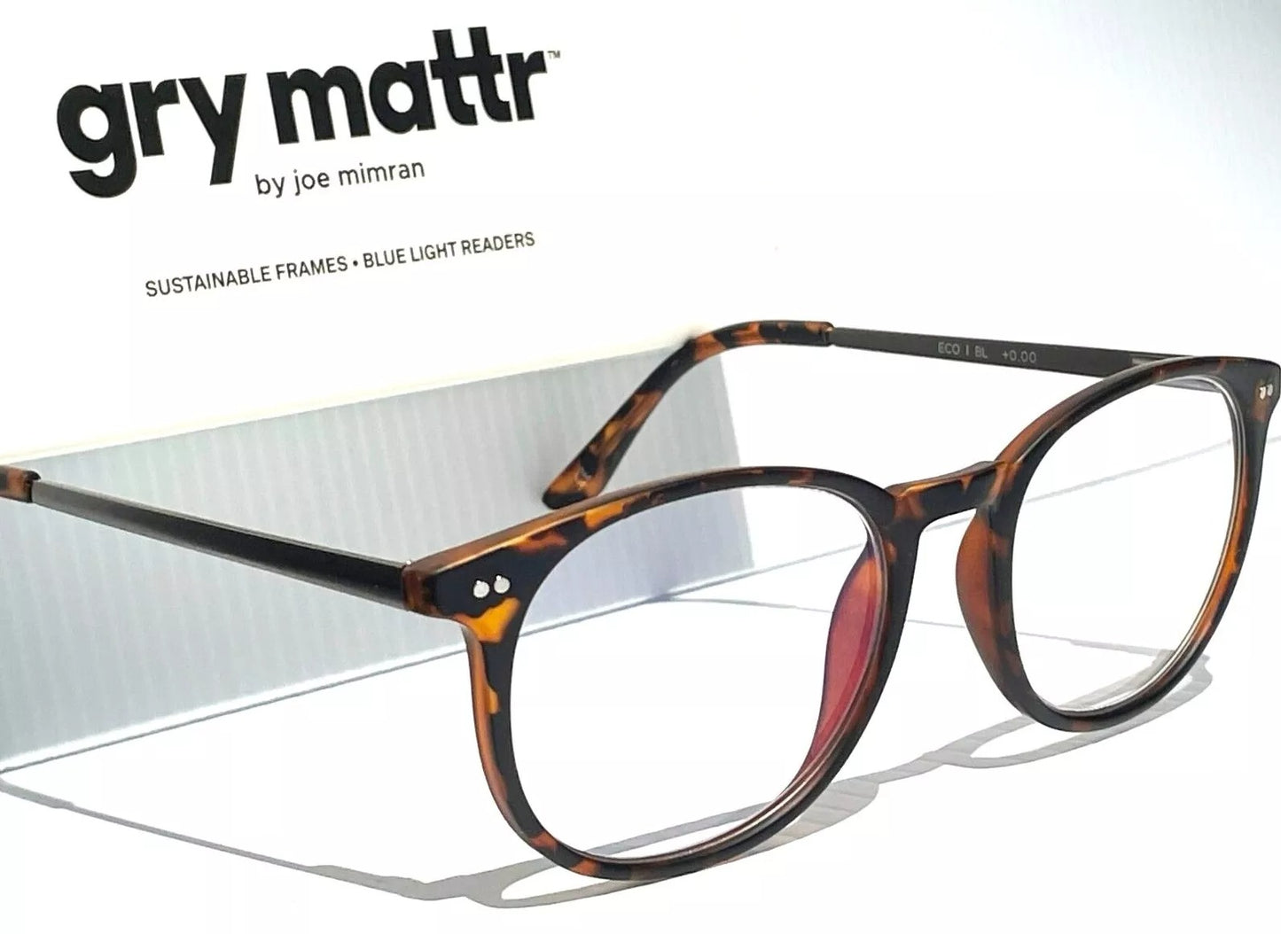 Gry Mattr DESIGNER READERS Tortoise Frame PRACTICAL Blue Light Blocking Eyewear