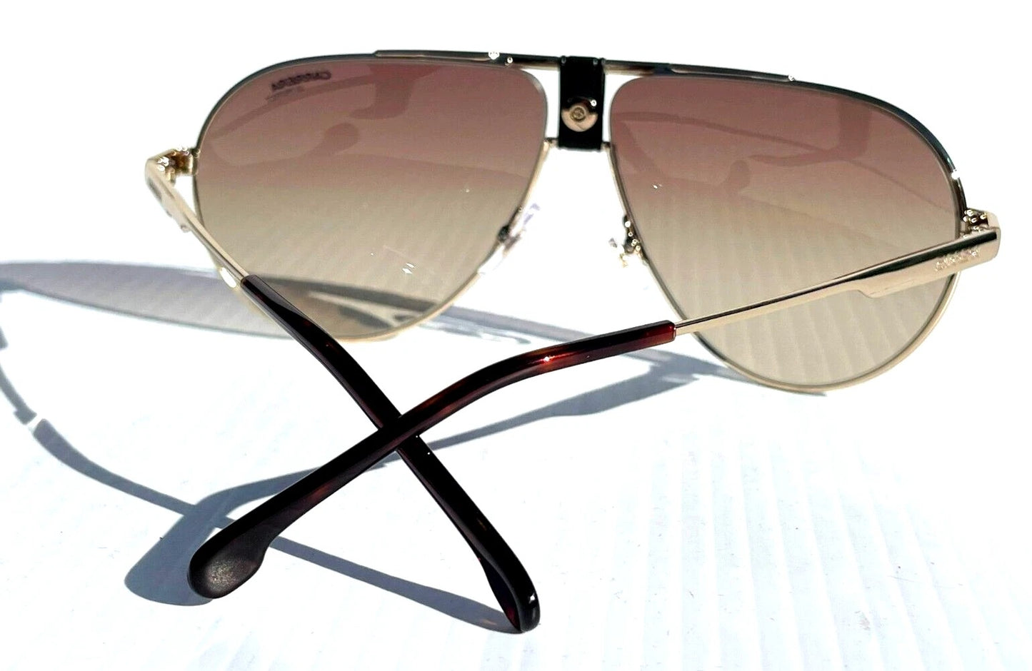 CARRERA Polished Gold Havana Frame Brown Gradient Lens Sunglass 1033/S 06J