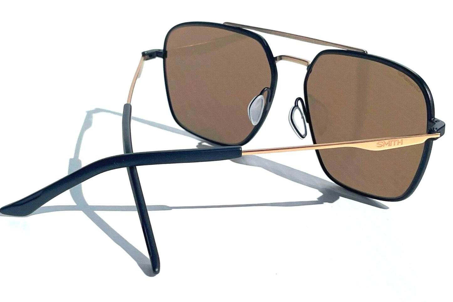 Smith Optics DOUBLEDSAM Matte Black & Gold Frame Chromapop Brown Lens Sunglass 0I46