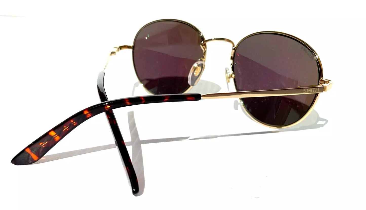 Smith Optics PREP Shiny Gold Frame Carbonic POLARIZED Green Mirror Lens Sunglass 5Z