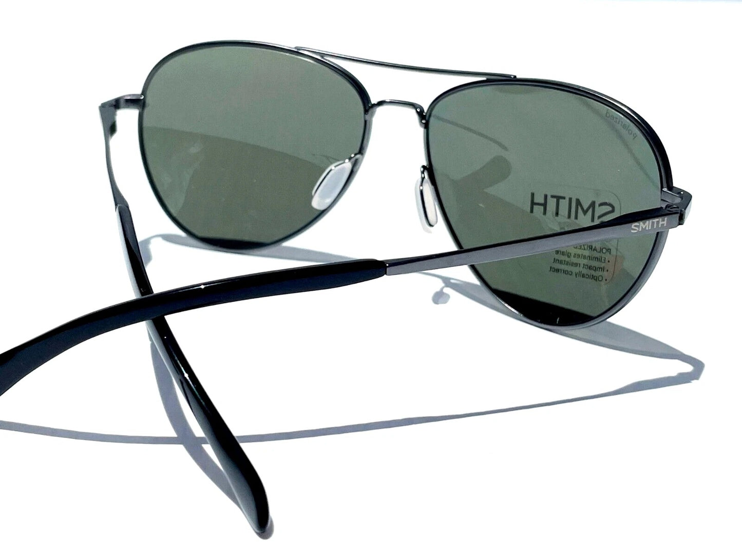 Smith Optics LAYBACK Matte Gunmetal Frame Carbonic POLARIZED Grey Green Lens Sunglass R80
