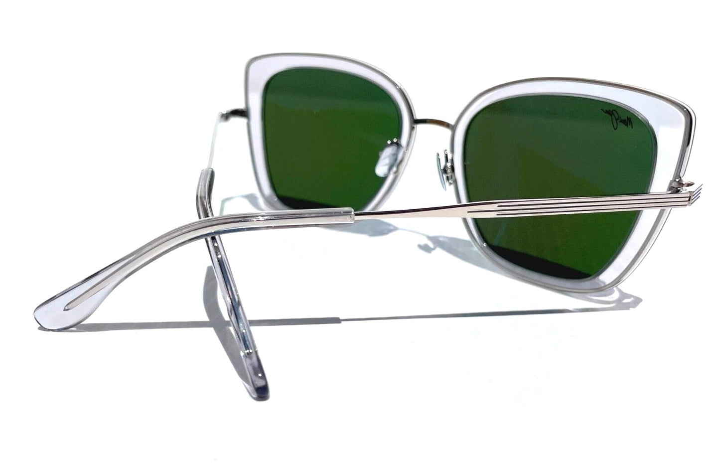 Maui Jim VIOLET LAKE Transparent Clear Frame POLARIZED Maui Blue Lens Sunglass B843-11