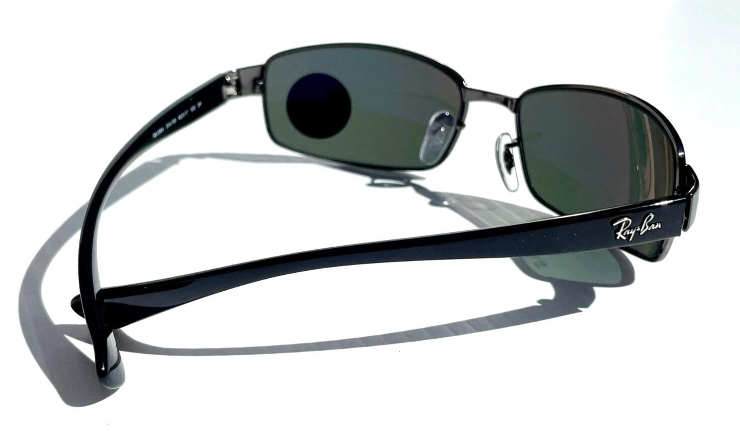 Ray Ban Gunmetal Frame with POLARIZED Dark Green Lens Sunglass RB 3364 004/58
