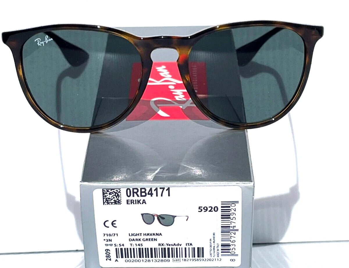 Ray Ban ERIKA Tortoise Frame Dark Green Grey Lens Sunglass RB 4171 710/71