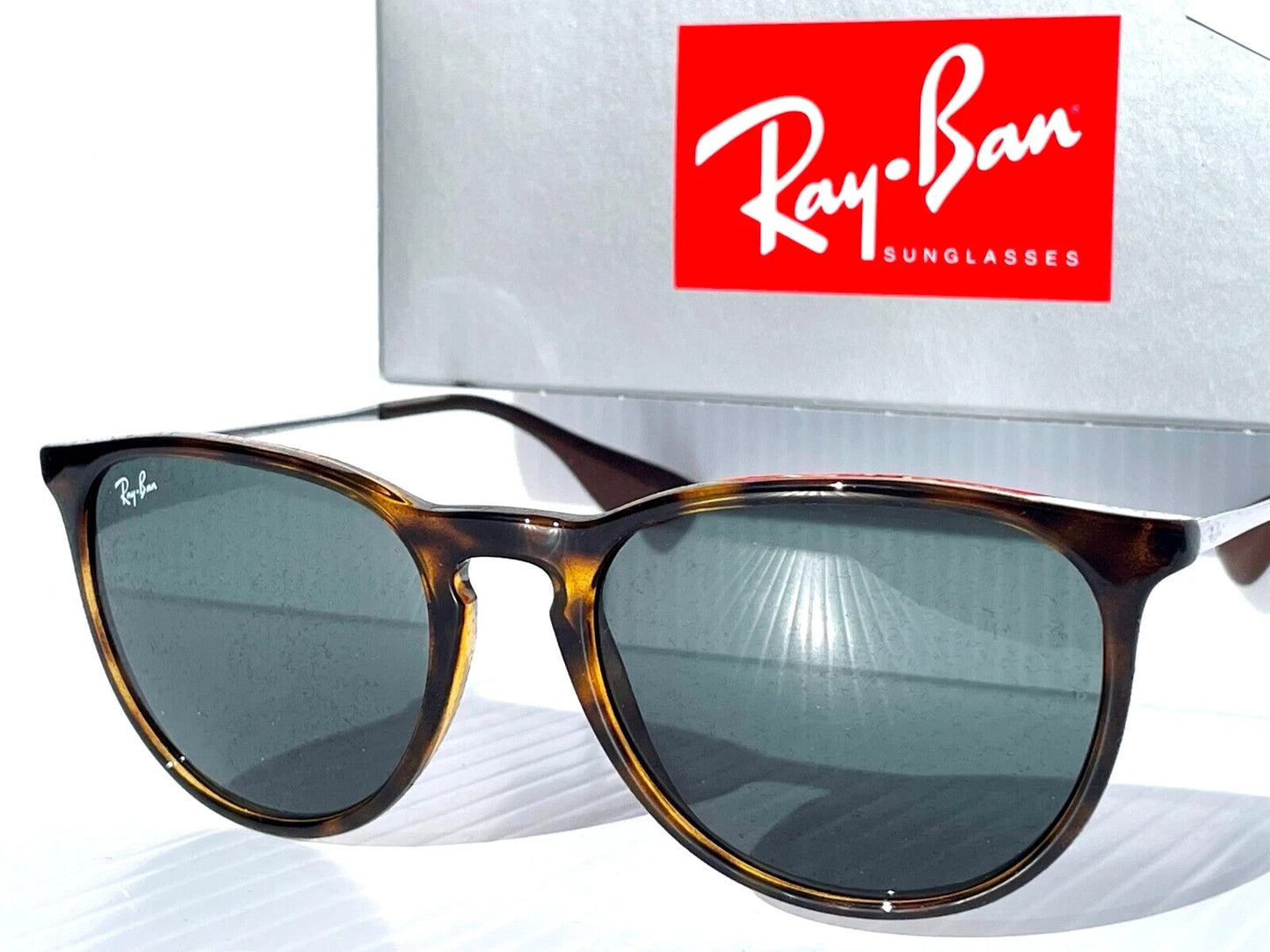 Ray Ban ERIKA Tortoise Frame Dark Green Grey Lens Sunglass RB 4171 710/71