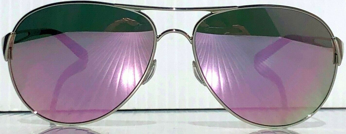 Oakley CAVEAT in Silver Frame with POLARIZED Galaxy Rose Gold lens Sunglasses oo4054 - Two-Lens Bundle!