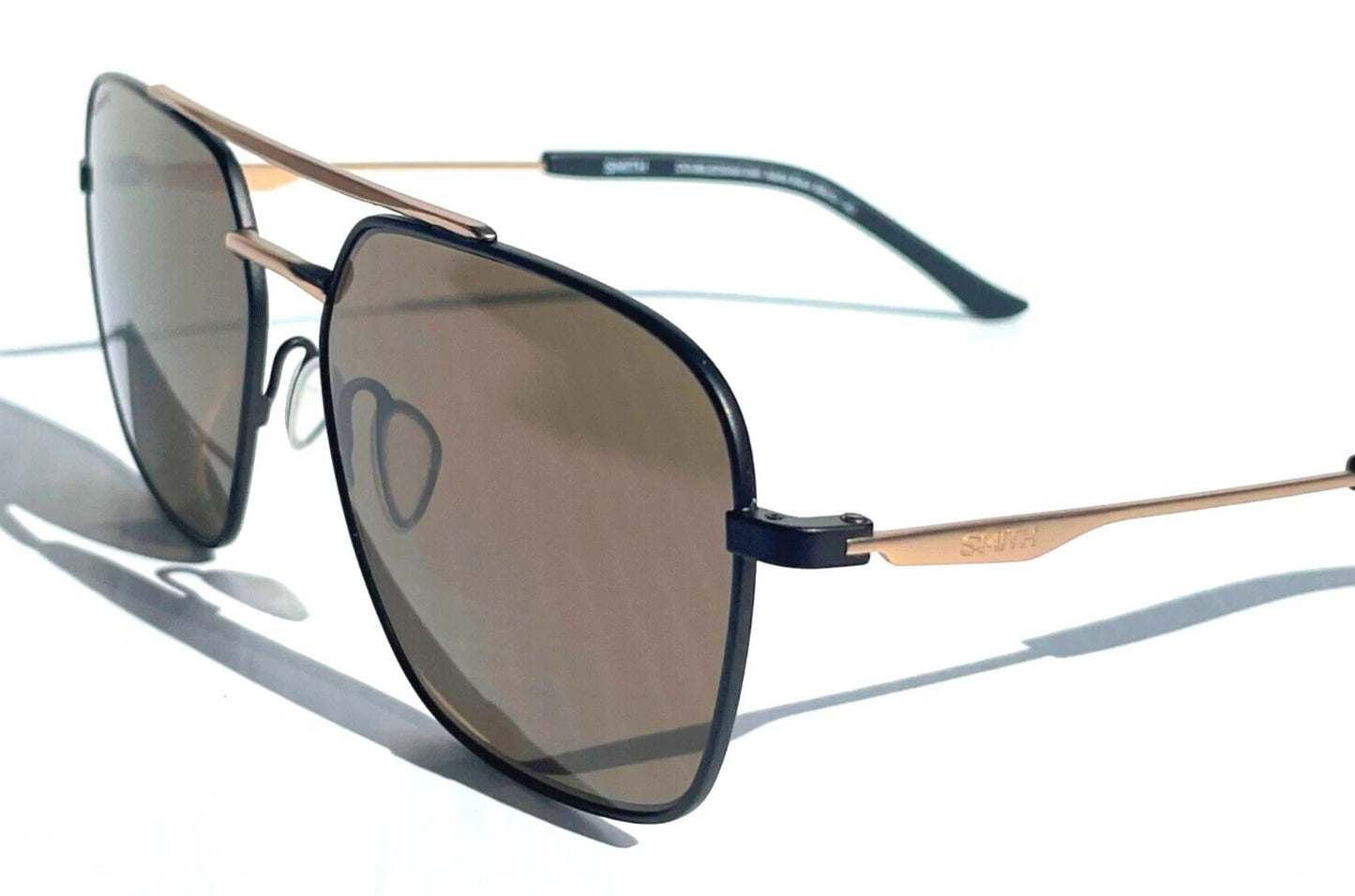 Smith Optics DOUBLEDSAM Matte Black & Gold Frame Chromapop Brown Lens Sunglass 0I46