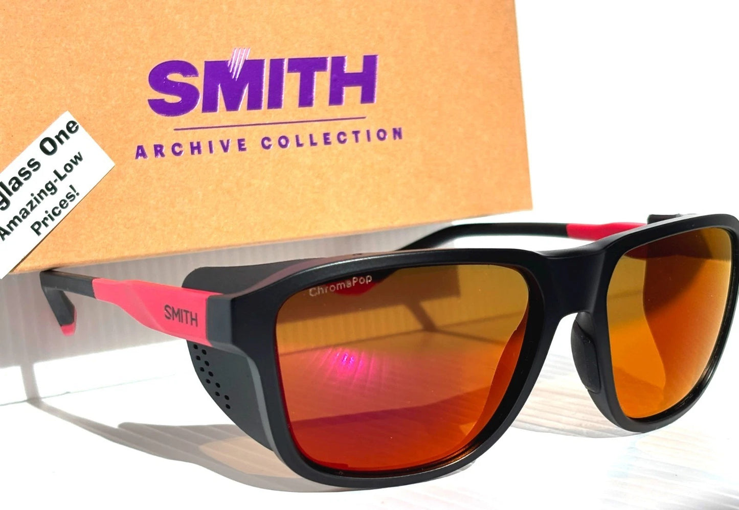 Smith Optics EMBARK Matte Black Horizon Red Frame ChromaPop POLARIZED Red Mirror Sunglass