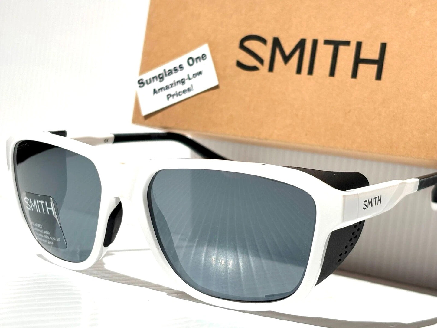 Smith Optics EMBARK White Frame ChromaPop POLARIZED Platinum Mirror Lens Sunglass