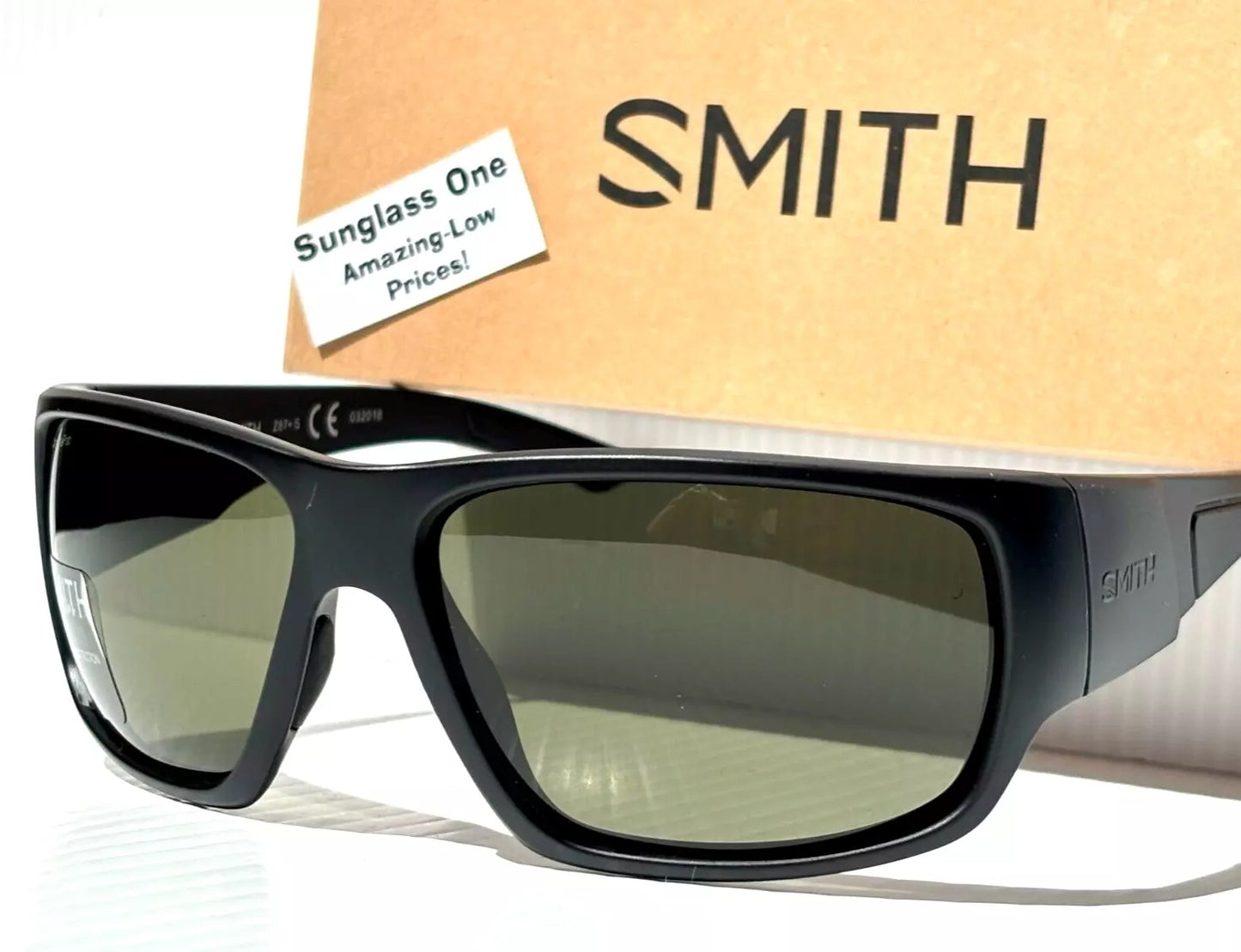 Smith Optics DRAGSTRIP TACTICAL Matte Black Frame ChromaPop POLARIZED Gray Green Lens Sunglass