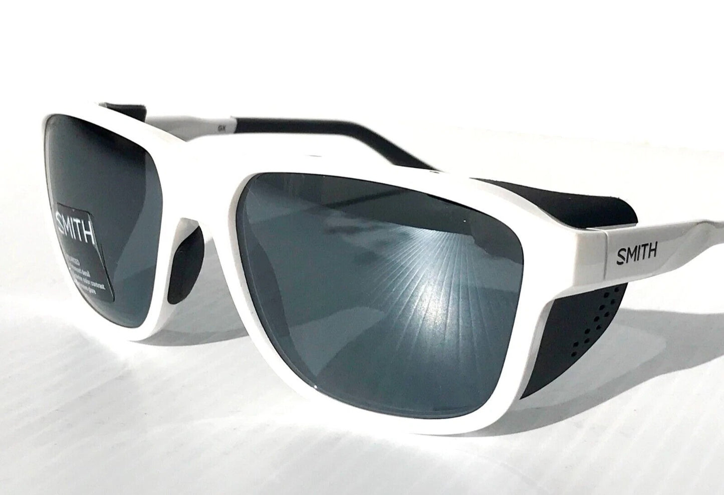Smith Optics EMBARK White Frame ChromaPop POLARIZED Platinum Mirror Lens Sunglass