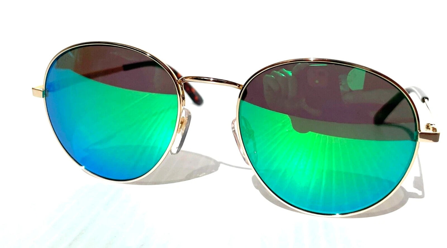 Smith Optics PREP Shiny Gold Frame Carbonic POLARIZED Green Mirror Lens Sunglass 5Z