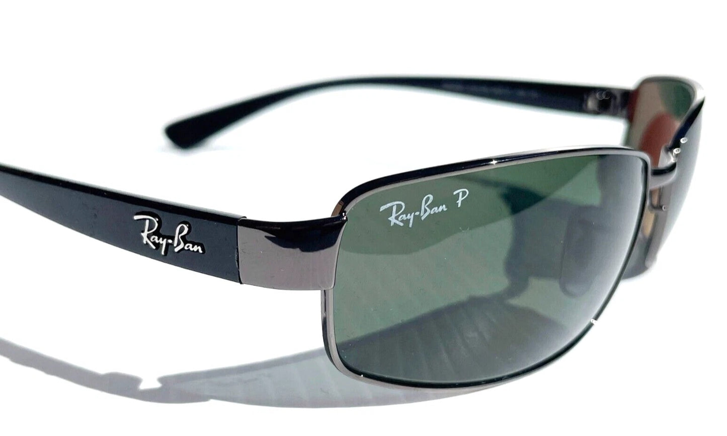 Ray Ban Gunmetal Frame with POLARIZED Dark Green Lens Sunglass RB 3364 004/58