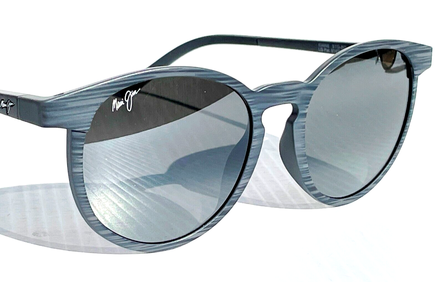 Maui Jim KIAWE Grey Woodgrain Stripe POLARIZED Grey GLASS Sunglass 809-11D