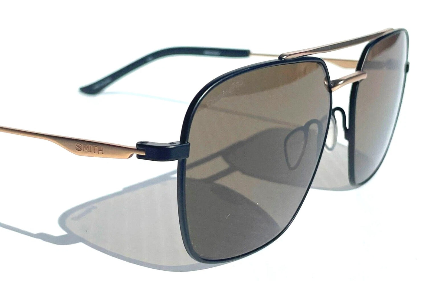 Smith Optics DOUBLEDSAM Matte Black & Gold Frame Chromapop Brown Lens Sunglass 0I46
